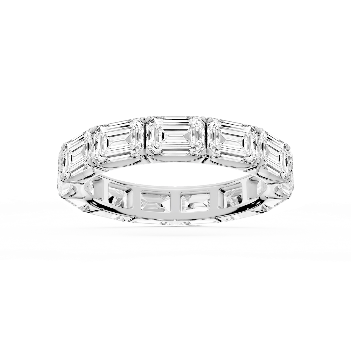Shiloh Emerald Lab Grown Diamond East West Eternity Band