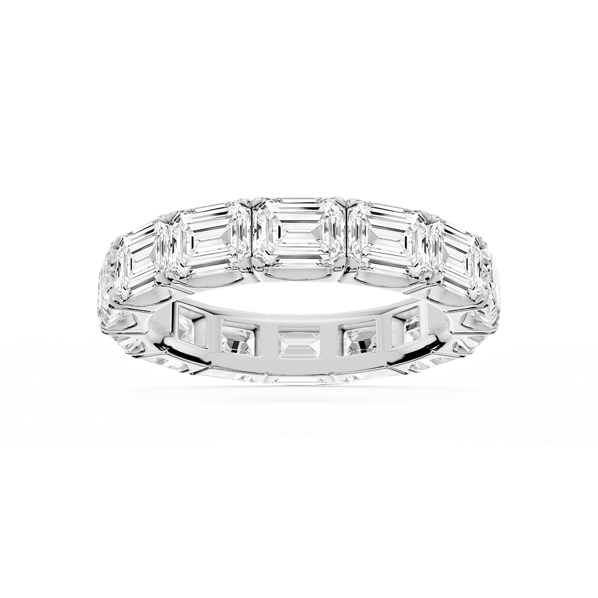Shiloh Emerald Lab Grown Diamond East West Eternity Band
