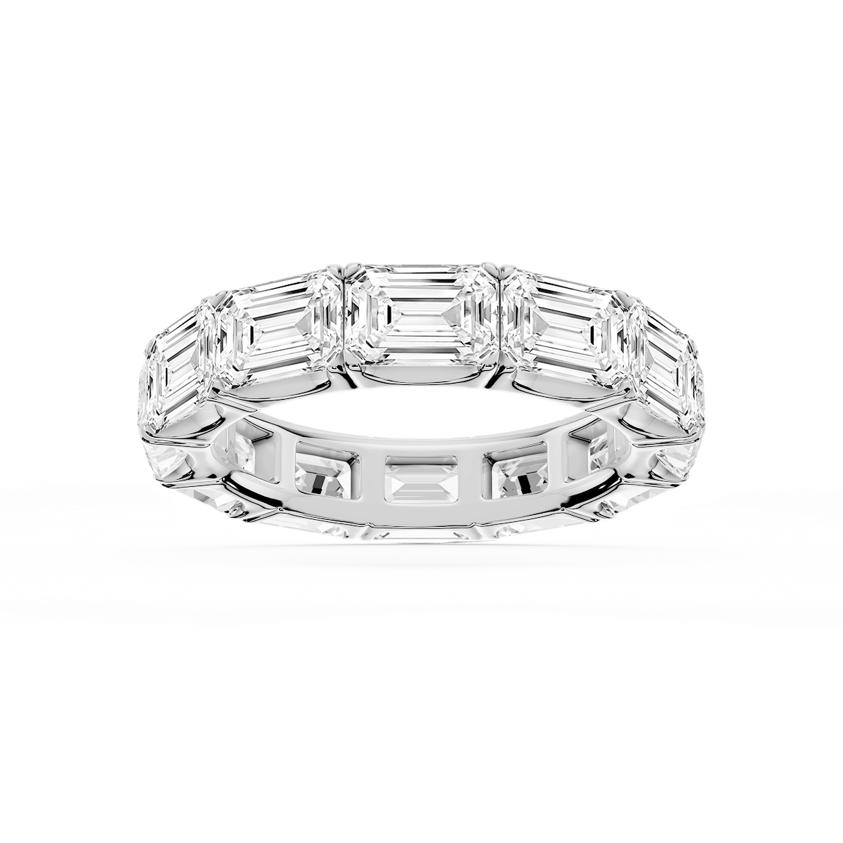 Shiloh Emerald Lab Grown Diamond East West Eternity Band