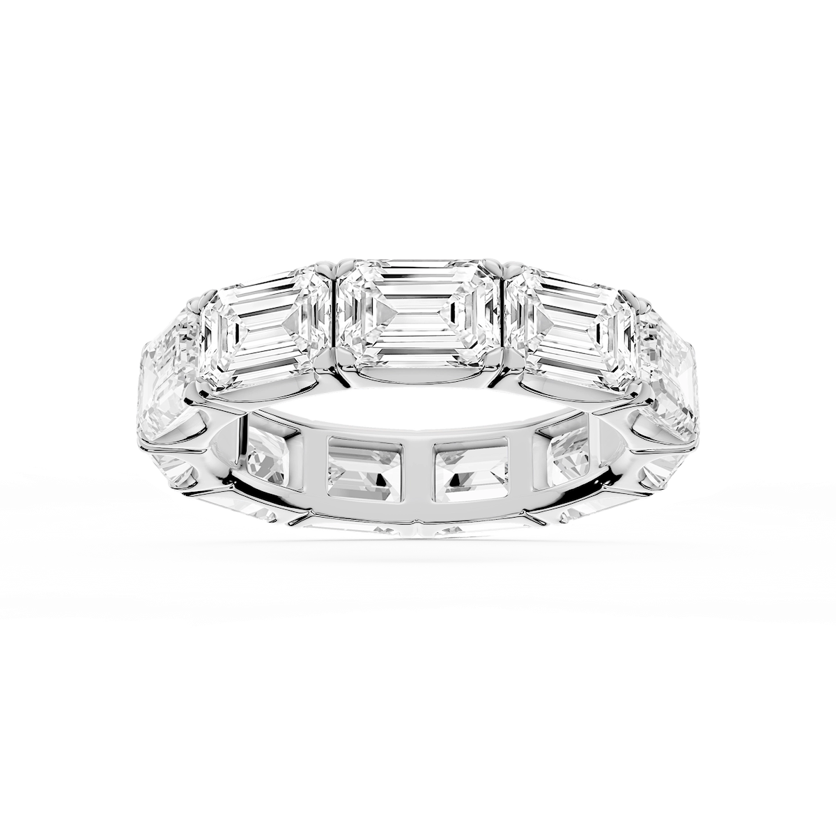 Shiloh Emerald Lab Grown Diamond East West Eternity Band