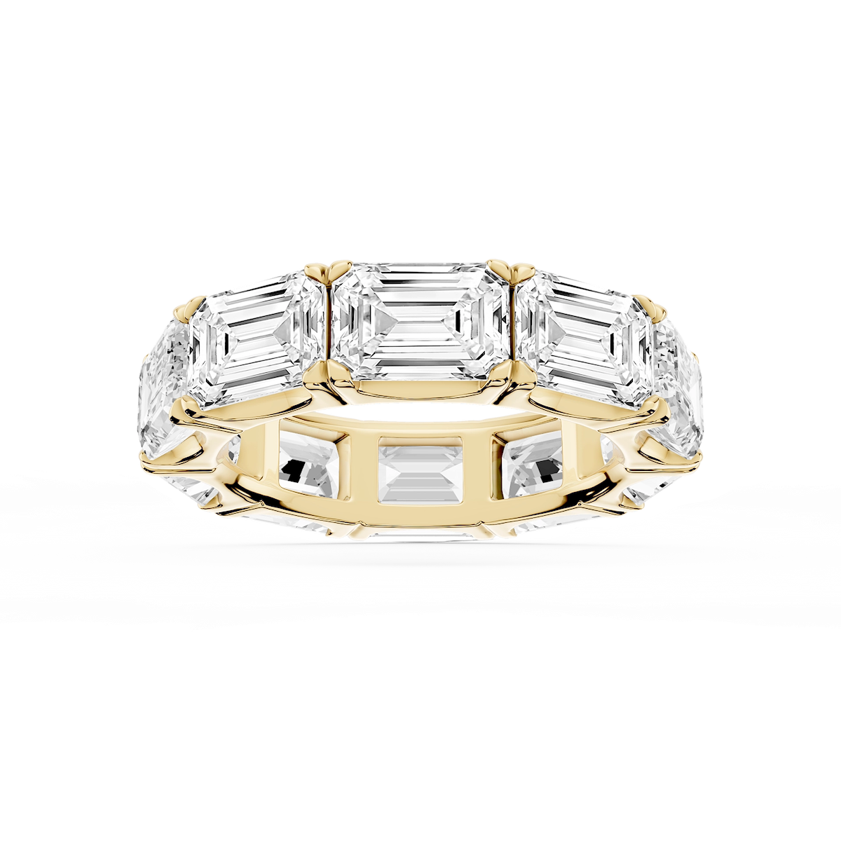Shiloh Emerald Lab Grown Diamond East West Eternity Band