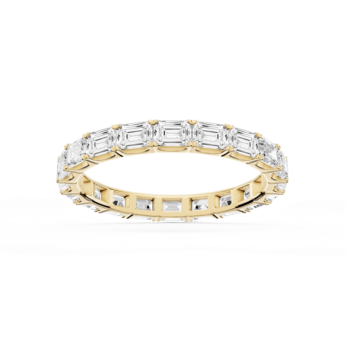 Shiloh Emerald Lab Grown Diamond East West Eternity Band