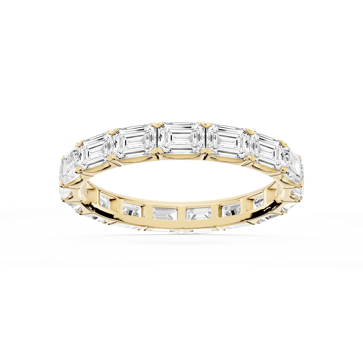 Shiloh Emerald Lab Grown Diamond East West Eternity Band