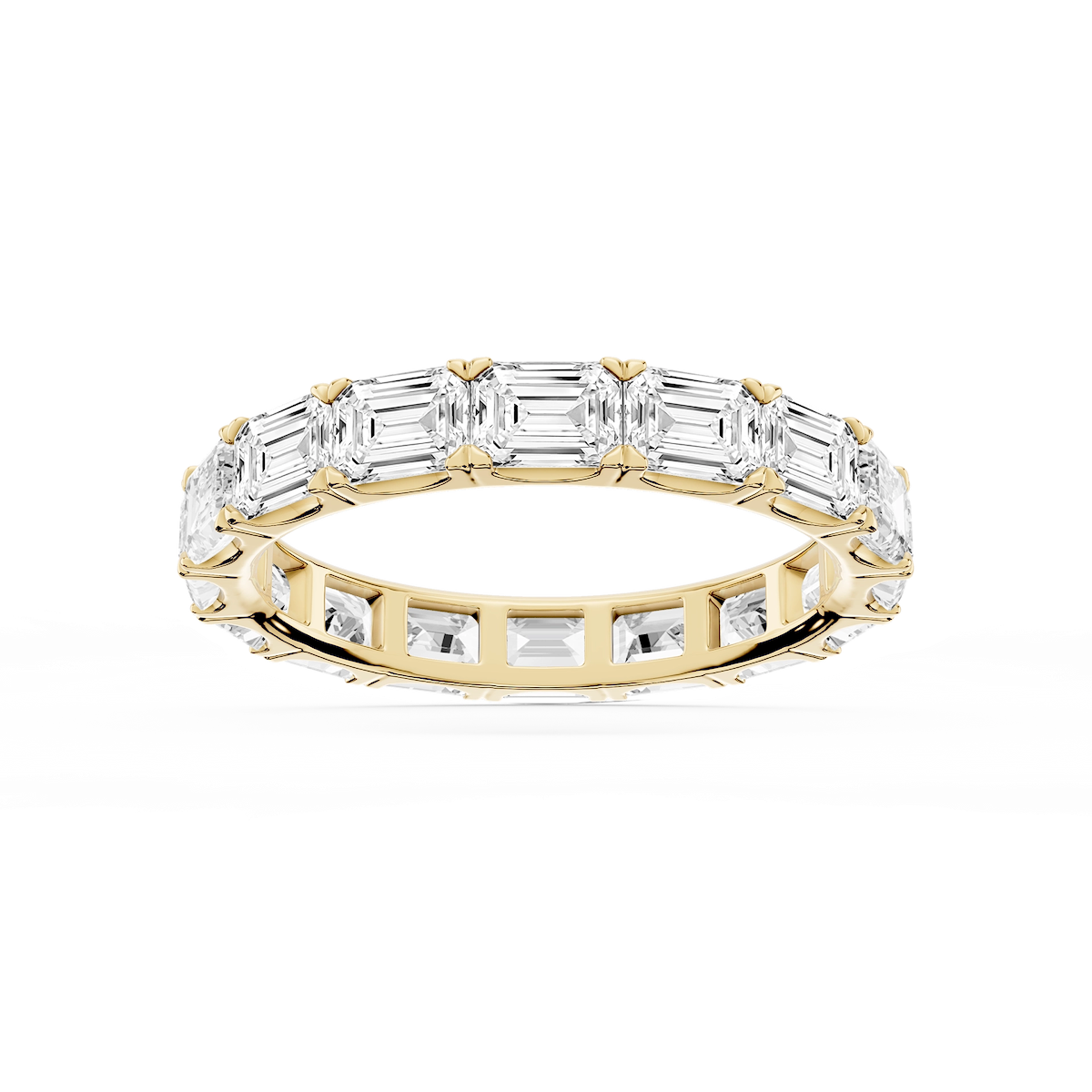 Shiloh Emerald Lab Grown Diamond East West Eternity Band