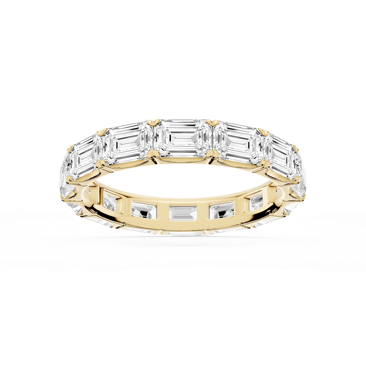Shiloh Emerald Lab Grown Diamond East West Eternity Band