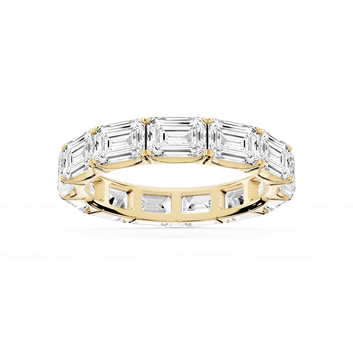 Shiloh Emerald Lab Grown Diamond East West Eternity Band