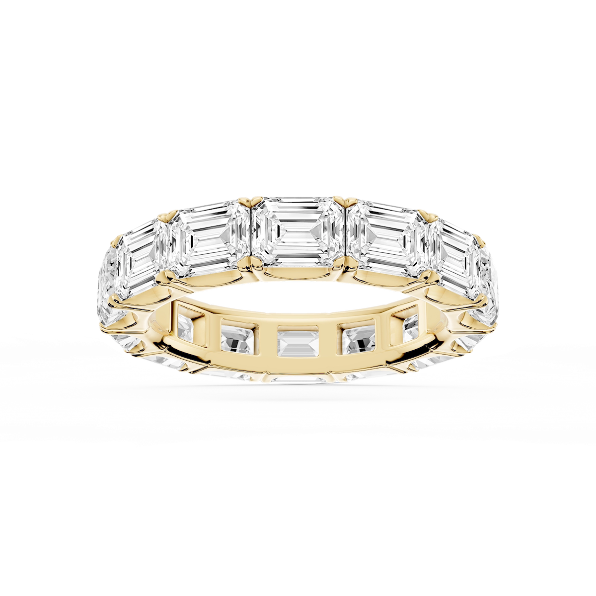 Shiloh Emerald Lab Grown Diamond East West Eternity Band