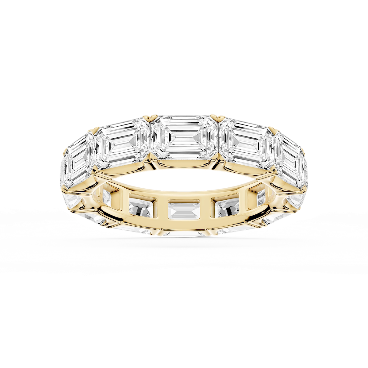 Shiloh Emerald Lab Grown Diamond East West Eternity Band
