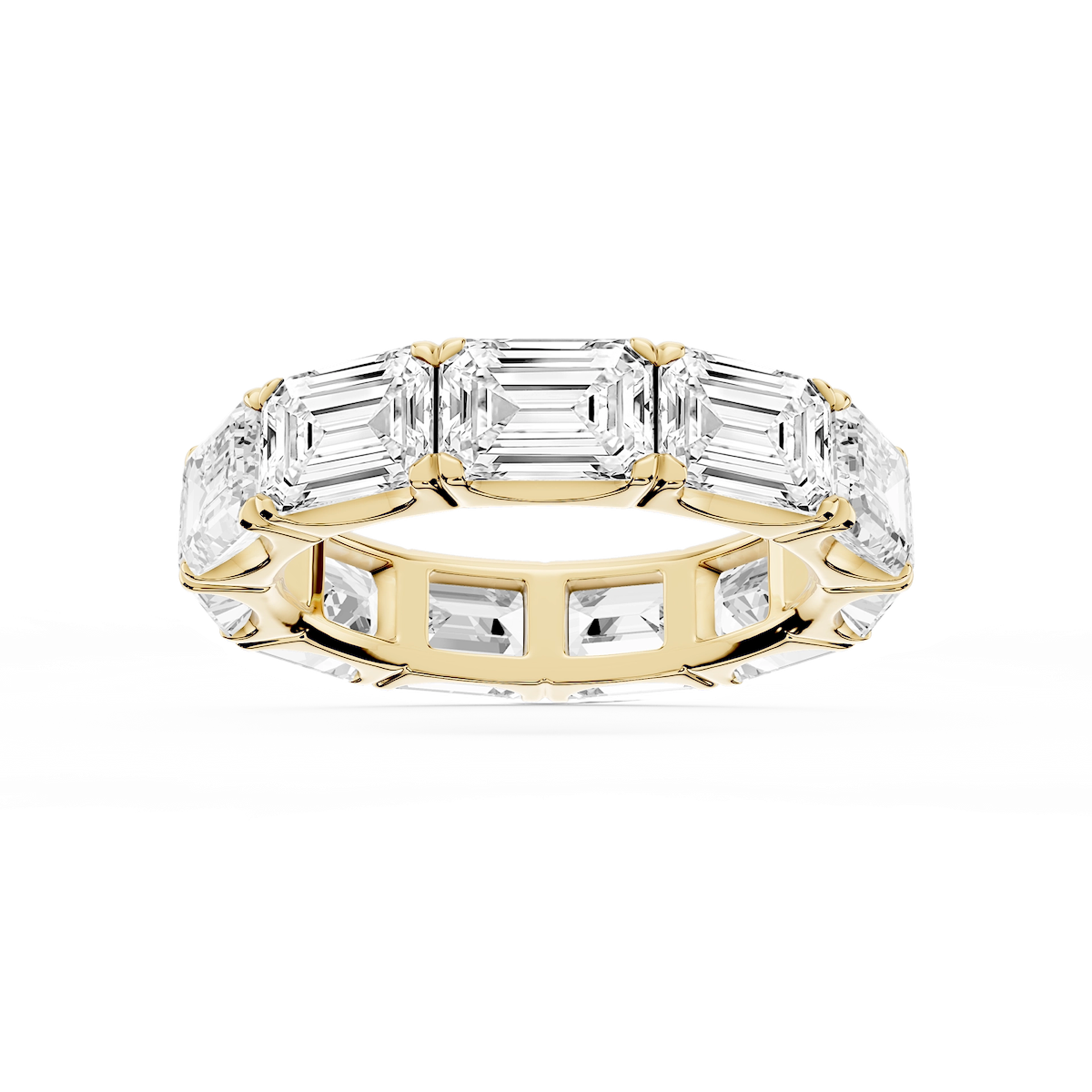 Shiloh Emerald Lab Grown Diamond East West Eternity Band