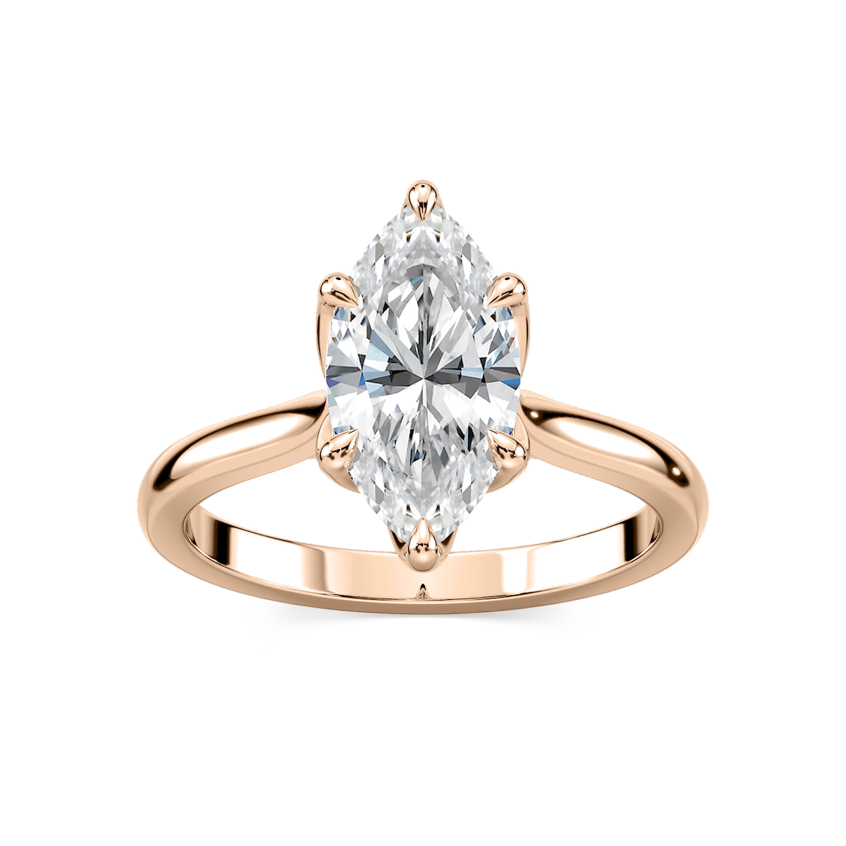 Skye Marquise Lab Grown Diamond Cathedral Tulip Solitaire Engagement Ring