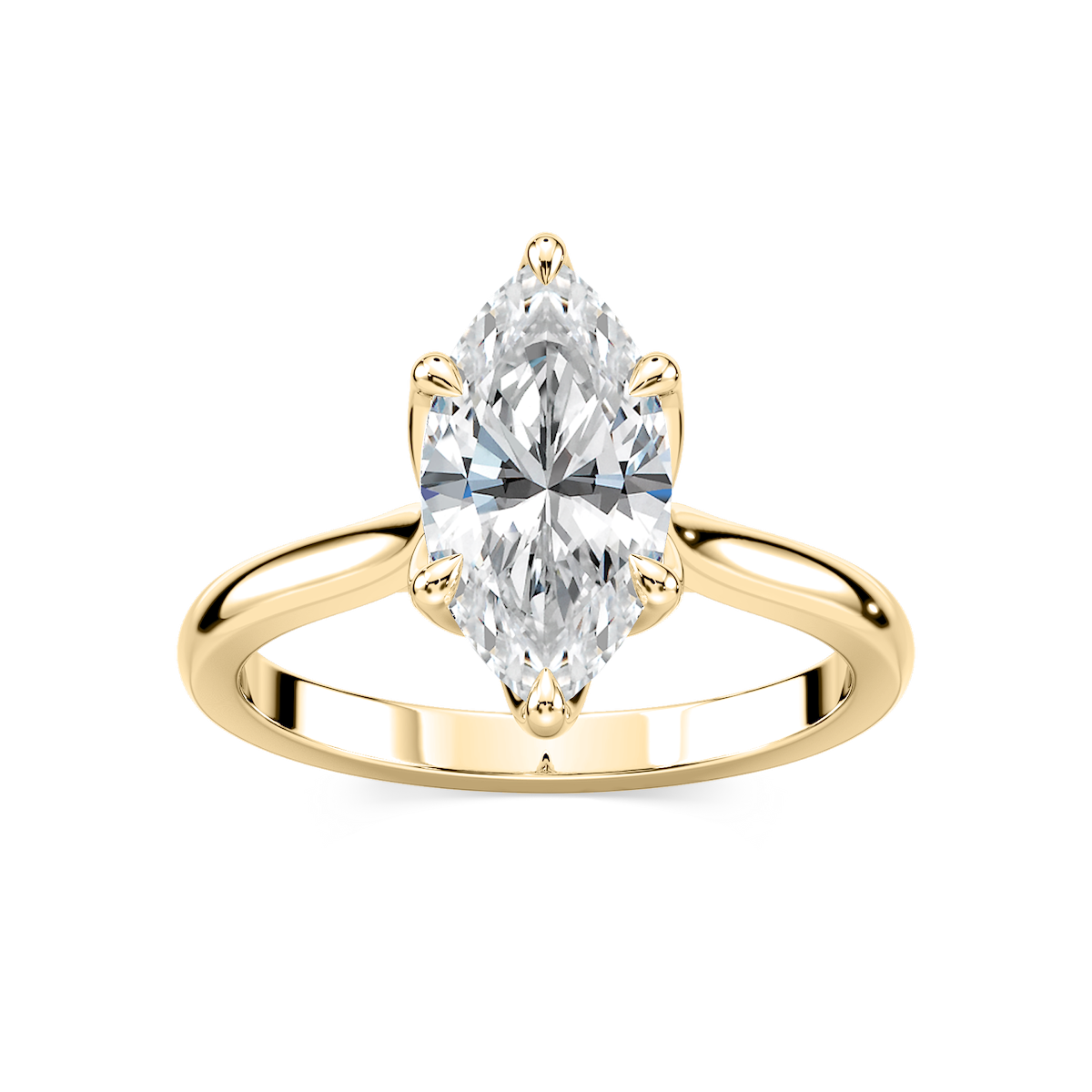 Skye Marquise Lab Grown Diamond Cathedral Tulip Solitaire Engagement Ring