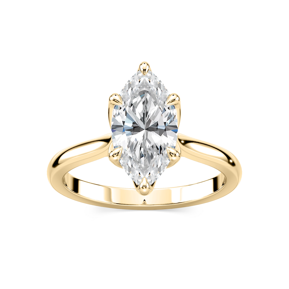 Skye Marquise Lab Grown Diamond Cathedral Tulip Solitaire Engagement Ring