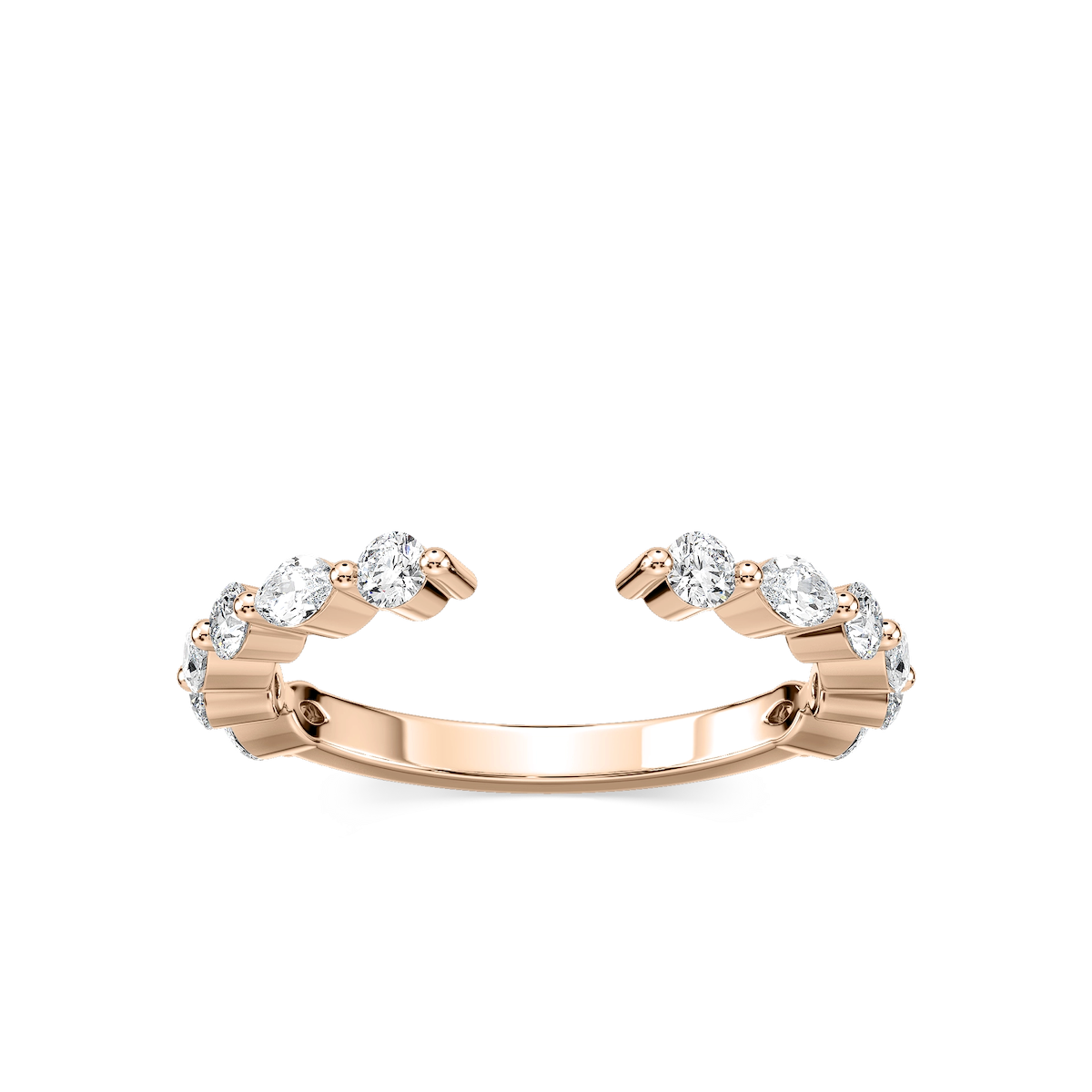 Sonnet 1/4 ctw Marquise and Round Lab Grown Diamond Open Wedding Band