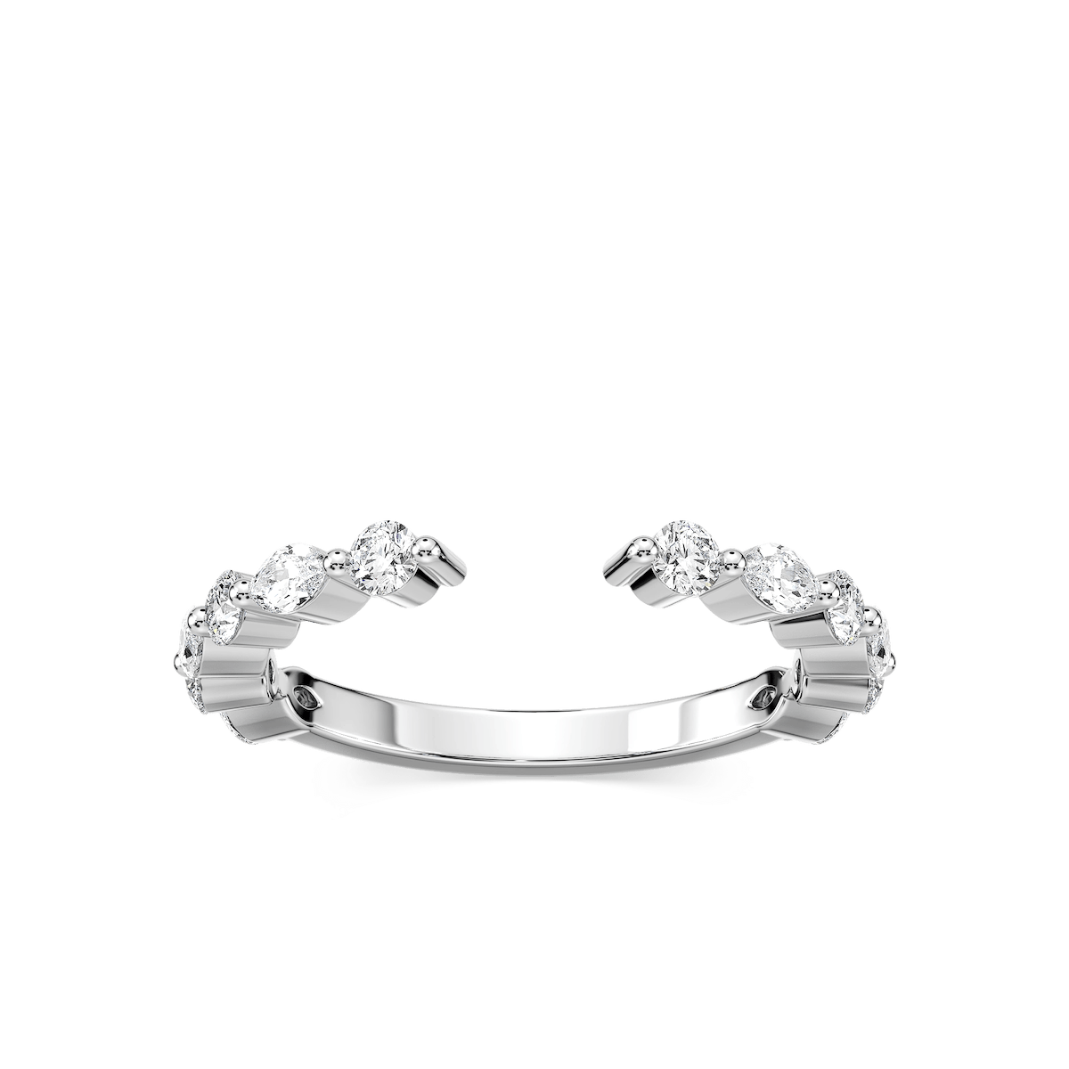 Sonnet 1/4 ctw Marquise and Round Lab Grown Diamond Open Wedding Band