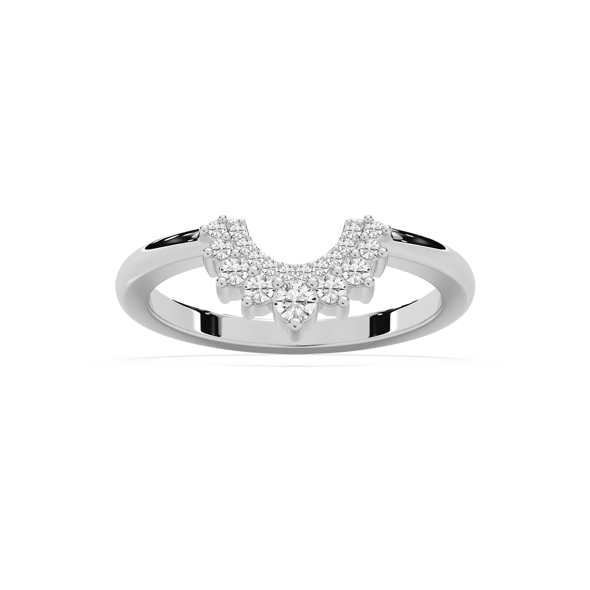 Sonny 1/6 ctw Round Lab Grown Diamond Double Row Curved Band