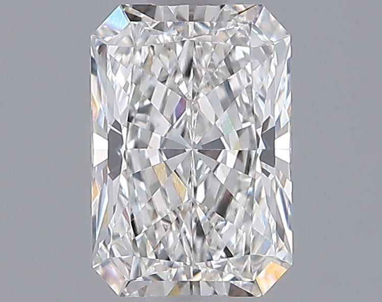 1.55 Carat Radiant Shaped, Ideal Cut, E Color, VVS2 Clarity, IGI Certified Lab Grown Diamond
