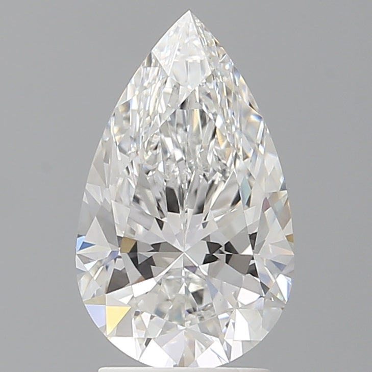 2.59 Carat Pear Shaped, Ideal Cut, E Color, VVS2 Clarity, IGI Certified Lab Grown Diamond