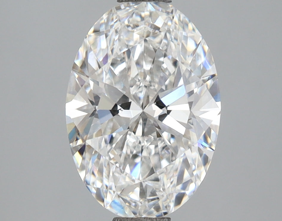 2.03 Carat Oval Shaped, Ideal Cut, D Color, VVS2 Clarity, IGI Certified Lab Grown Diamond