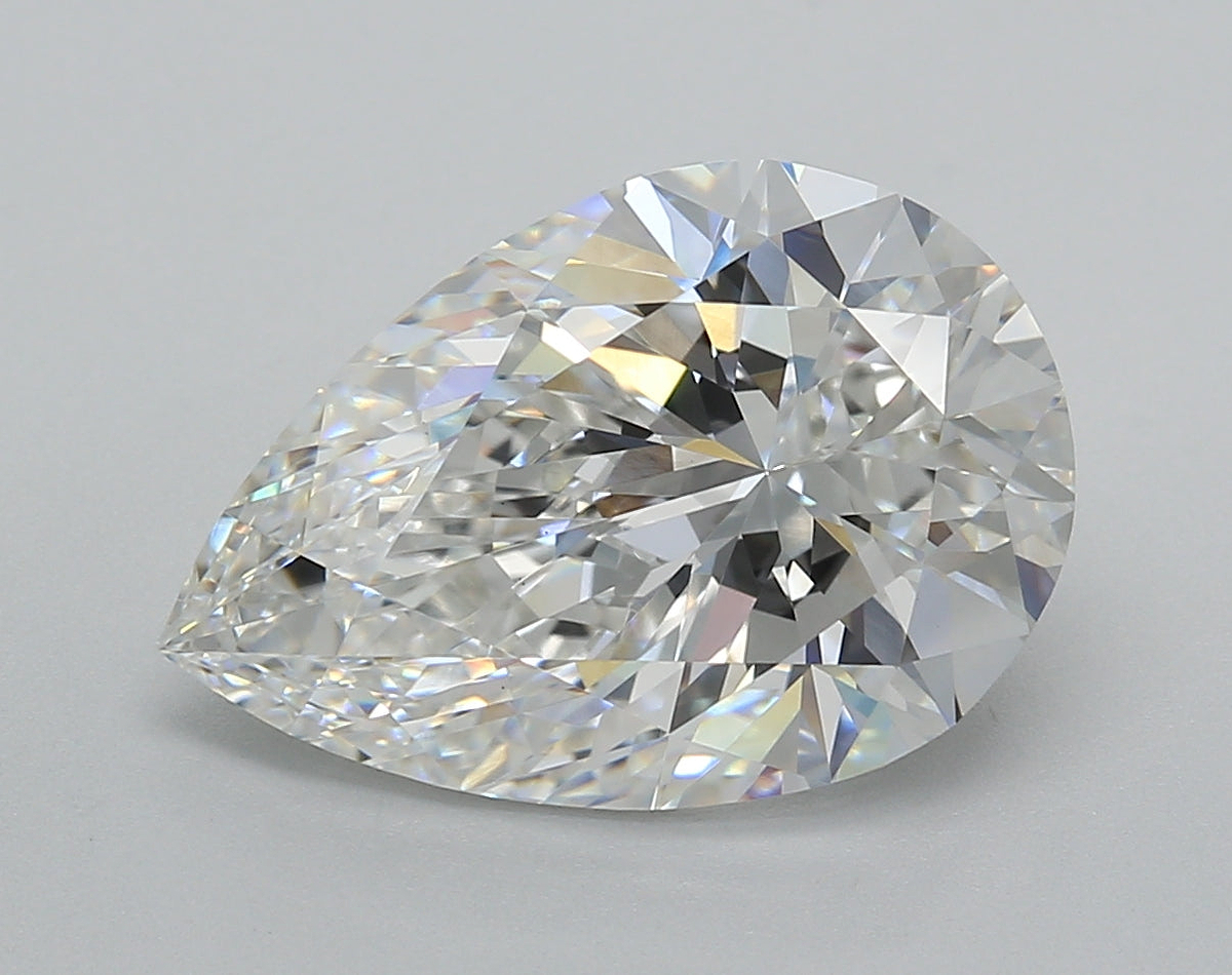 5.01 Carat Pear Shaped, Excellent Cut, E Color, VS1 Clarity, IGI Certified Lab Grown Diamond