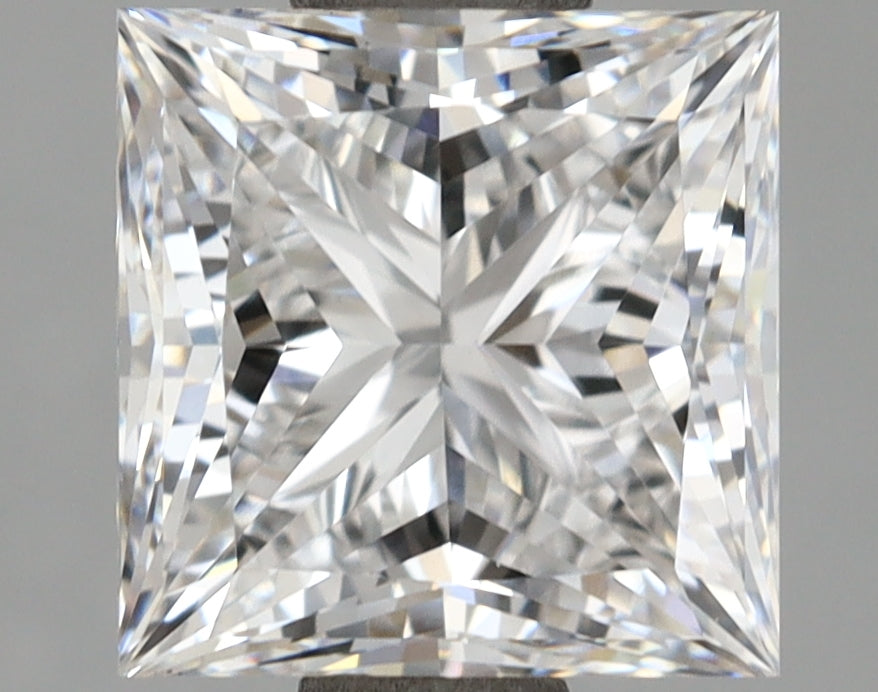 2.07 Carat Princess Shaped, Ideal Cut, E Color, VVS1 Clarity, IGI Certified Lab Grown Diamond