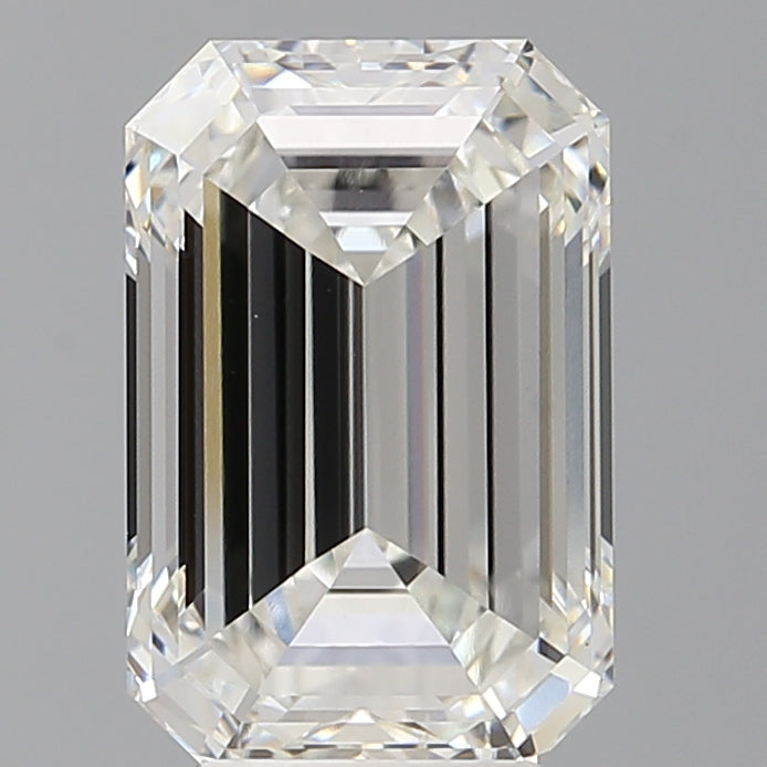 4.59 Carat Emerald Shaped, Ideal Cut, G Color, VVS2 Clarity, IGI Certified Lab Grown Diamond