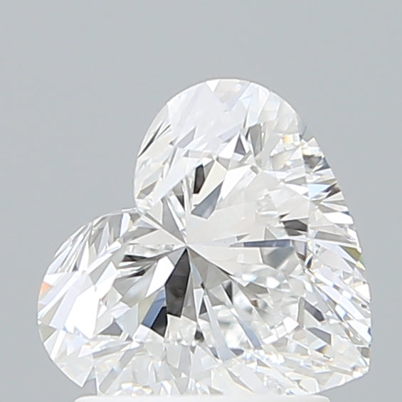 1.58 Carat Heart Shaped, Ideal Cut, D Color, VVS2 Clarity, IGI Certified Lab Grown Diamond
