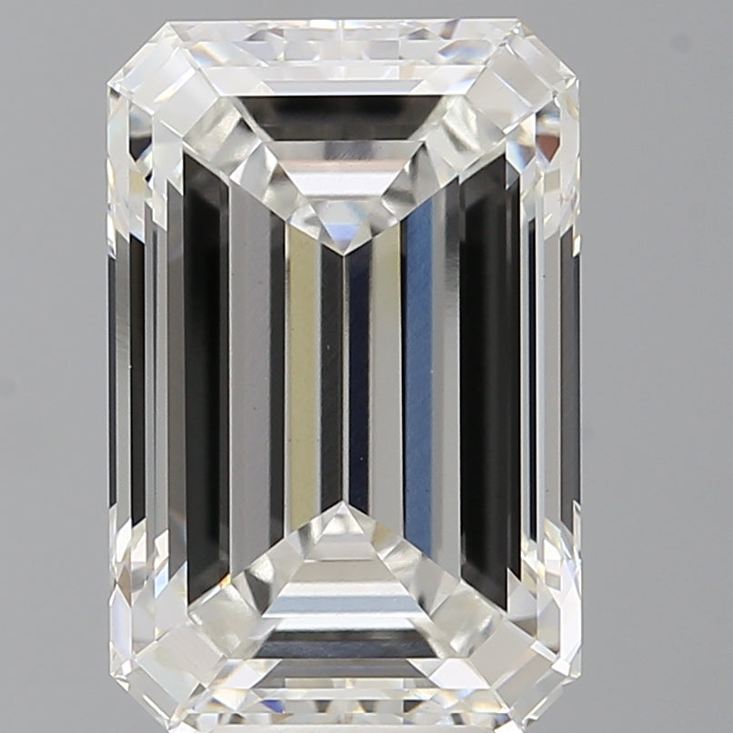 7.60 Carat Emerald Shaped, Ideal Cut, F Color, VVS2 Clarity, IGI Certified Lab Grown Diamond
