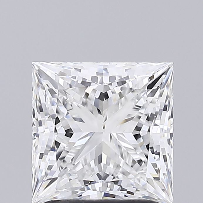 1.60 Carat Princess Shaped, Ideal Cut, E Color, VVS2 Clarity, IGI Certified Lab Grown Diamond