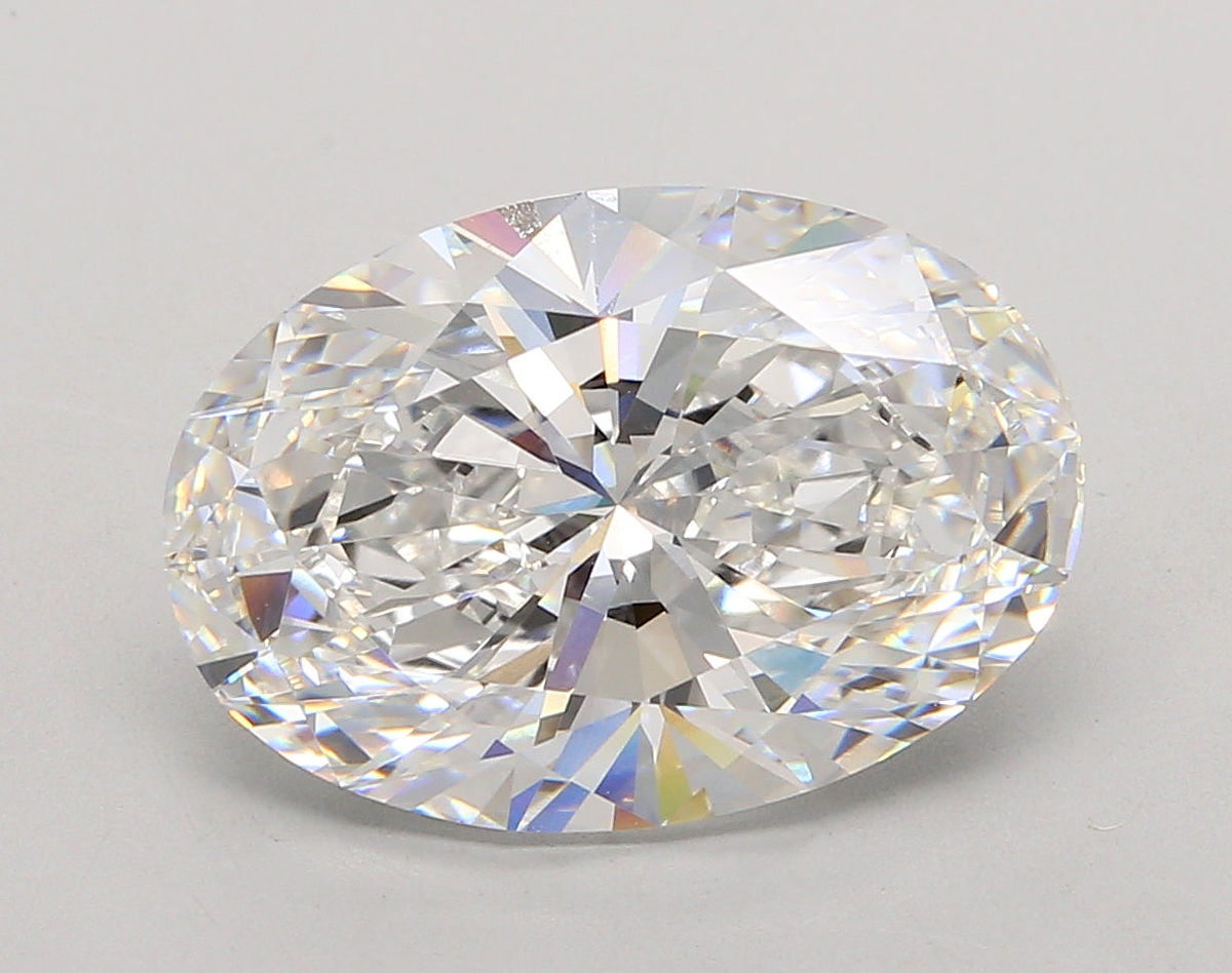 7.06 Carat Oval Shaped, Ideal Cut, D Color, VVS2 Clarity, IGI Certified Lab Grown Diamond