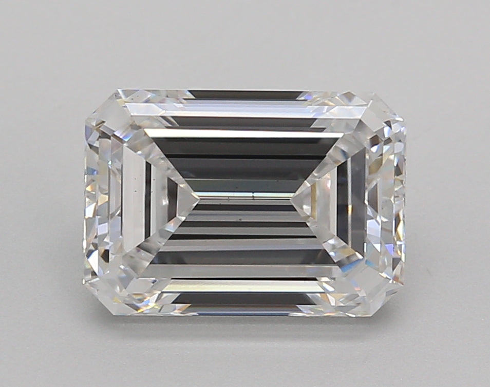 3.01 Carat Emerald Shaped, Excellent Cut, D Color, VS1 Clarity, IGI Certified Lab Grown Diamond