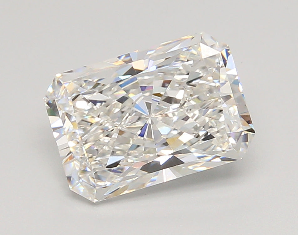 3.04 Carat Radiant Shaped, Ideal Cut, E Color, VVS2 Clarity, IGI Certified Lab Grown Diamond