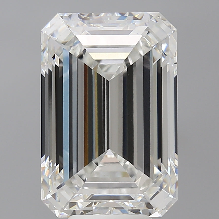 8.53 Carat Emerald Shaped, Ideal Cut, F Color, VS1 Clarity, IGI Certified Lab Grown Diamond