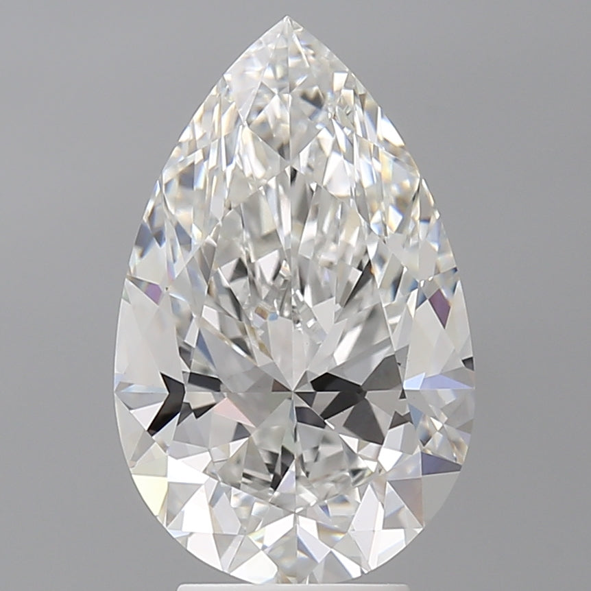 4.58 Carat Pear Shaped, Ideal Cut, E Color, VVS2 Clarity, IGI Certified Lab Grown Diamond