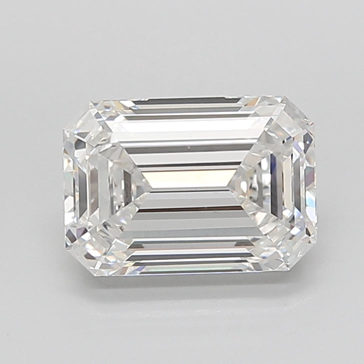 5.06 Carat Emerald Shaped, Ideal Cut, E Color, VVS2 Clarity, IGI Certified Lab Grown Diamond