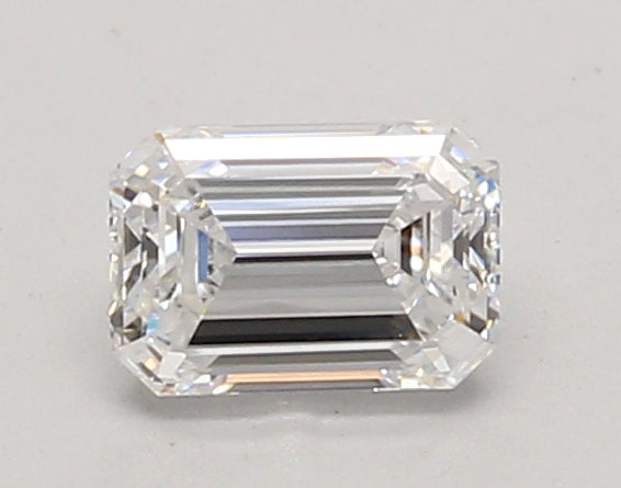 0.57 Carat Emerald Shaped, Ideal Cut, D Color, VVS1 Clarity, IGI Certified Lab Grown Diamond