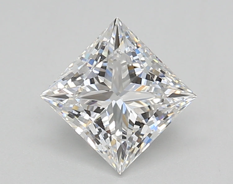 1.01 Carat Princess Shaped, Ideal Cut, E Color, VVS2 Clarity, GIA Certified Lab Grown Diamond