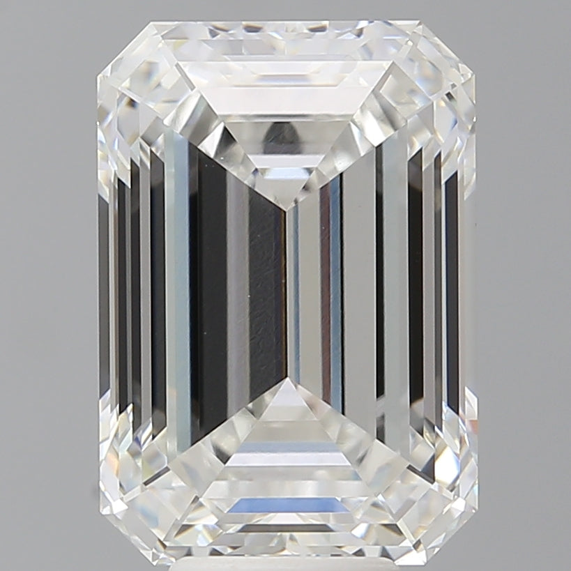 8.08 Carat Emerald Shaped, Ideal Cut, F Color, VVS2 Clarity, IGI Certified Lab Grown Diamond