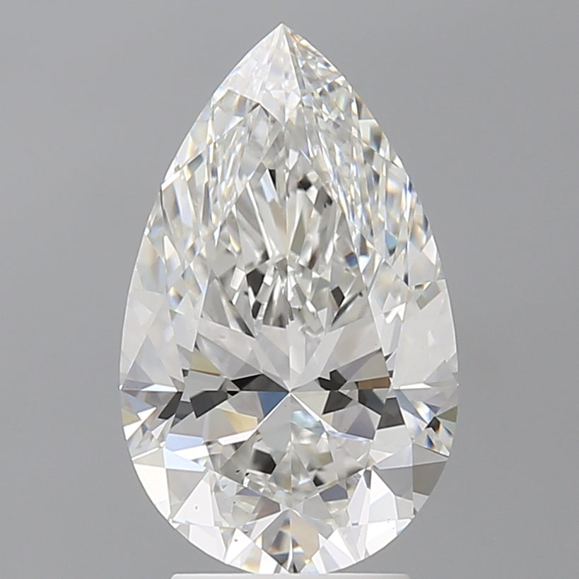 3.59 Carat Pear Shaped, Ideal Cut, E Color, VS2 Clarity, IGI Certified Lab Grown Diamond