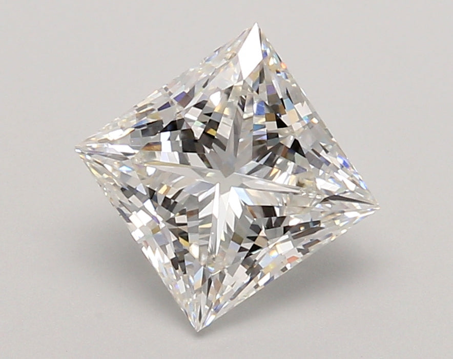 2.06 Carat Princess Shaped, Ideal Cut, F Color, VVS2 Clarity, IGI Certified Lab Grown Diamond
