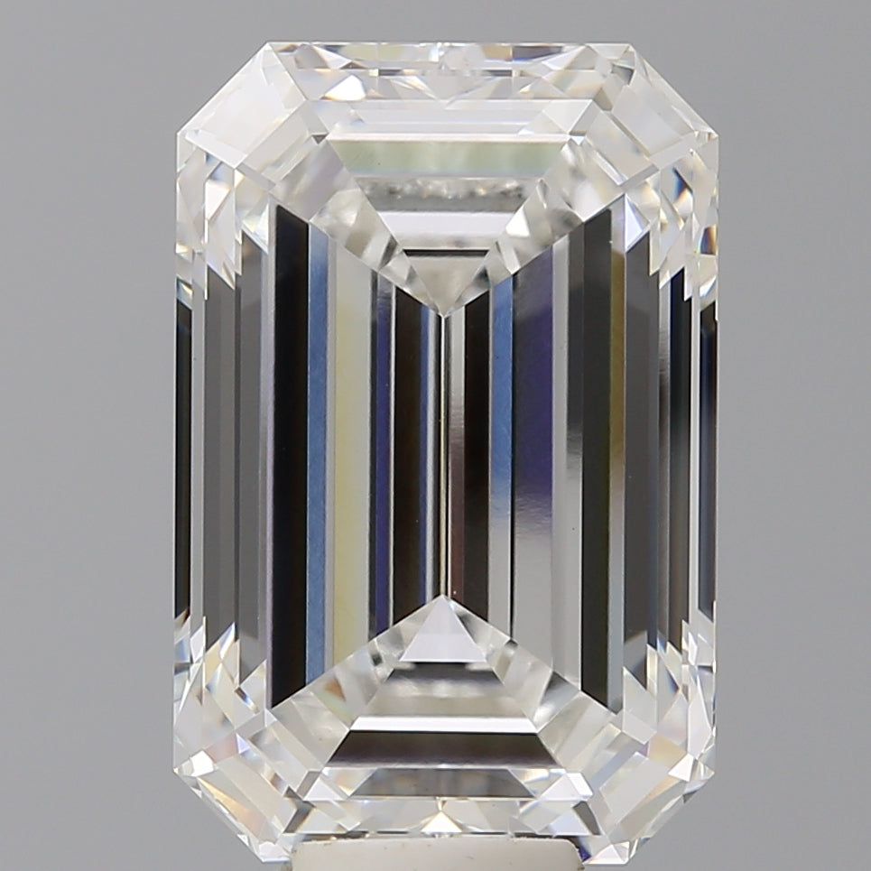 11.59 Carat Emerald Shaped, Ideal Cut, F Color, VVS2 Clarity, IGI Certified Lab Grown Diamond