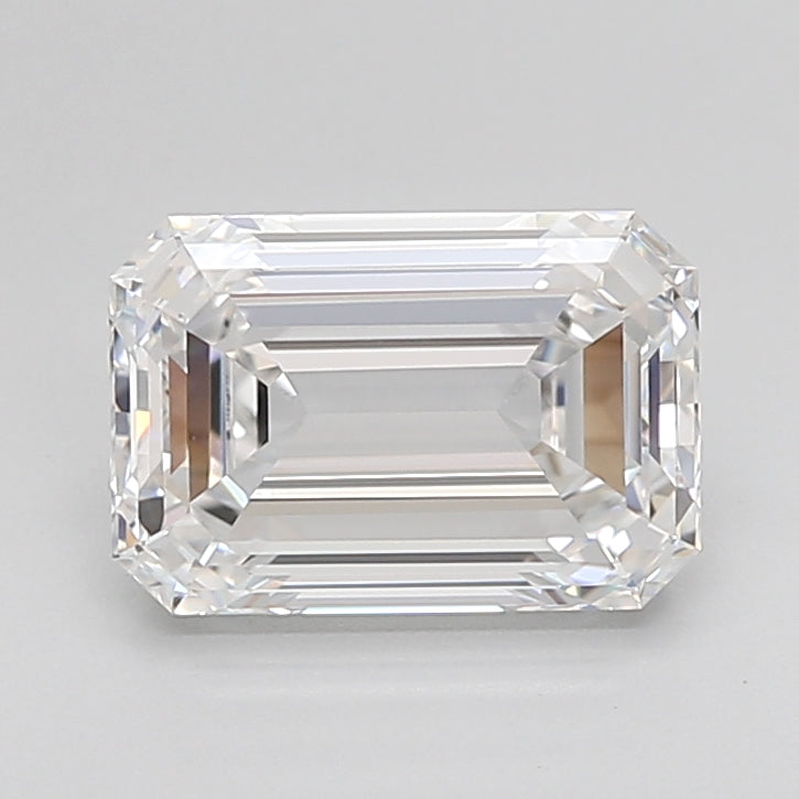 2.14 Carat Emerald Shaped, Ideal Cut, D Color, VVS2 Clarity, IGI Certified Lab Grown Diamond