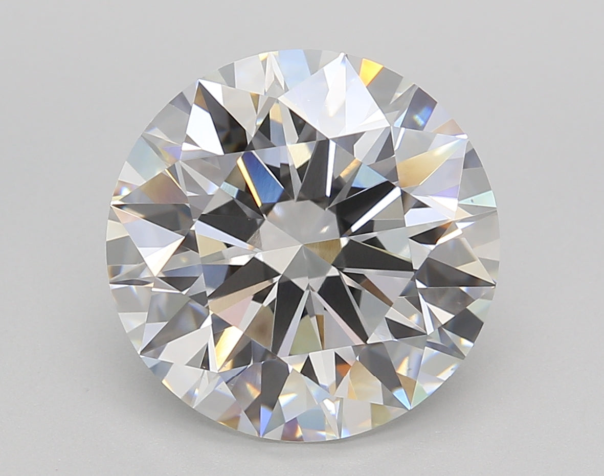 6.02 Carat Round Shaped, Ideal Cut, E Color, VVS2 Clarity, IGI Certified Lab Grown Diamond