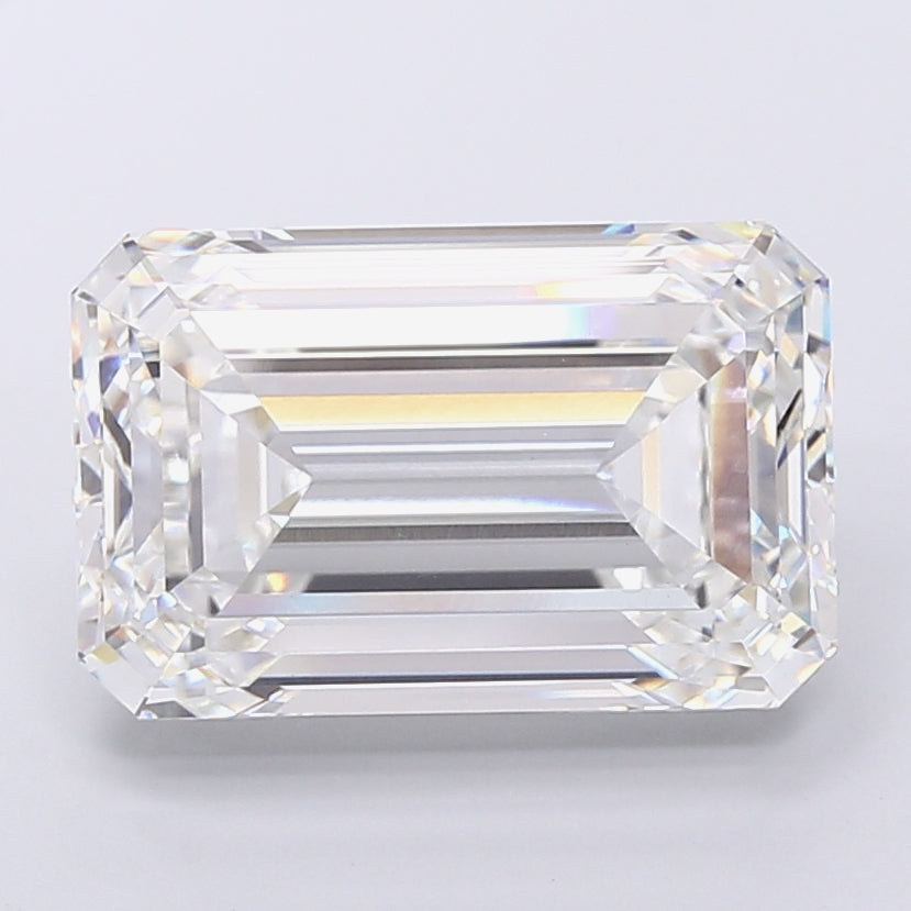 18.06 Carat Emerald Shaped, Very Good Cut, F Color, VVS2 Clarity, IGI Certified Lab Grown Diamond