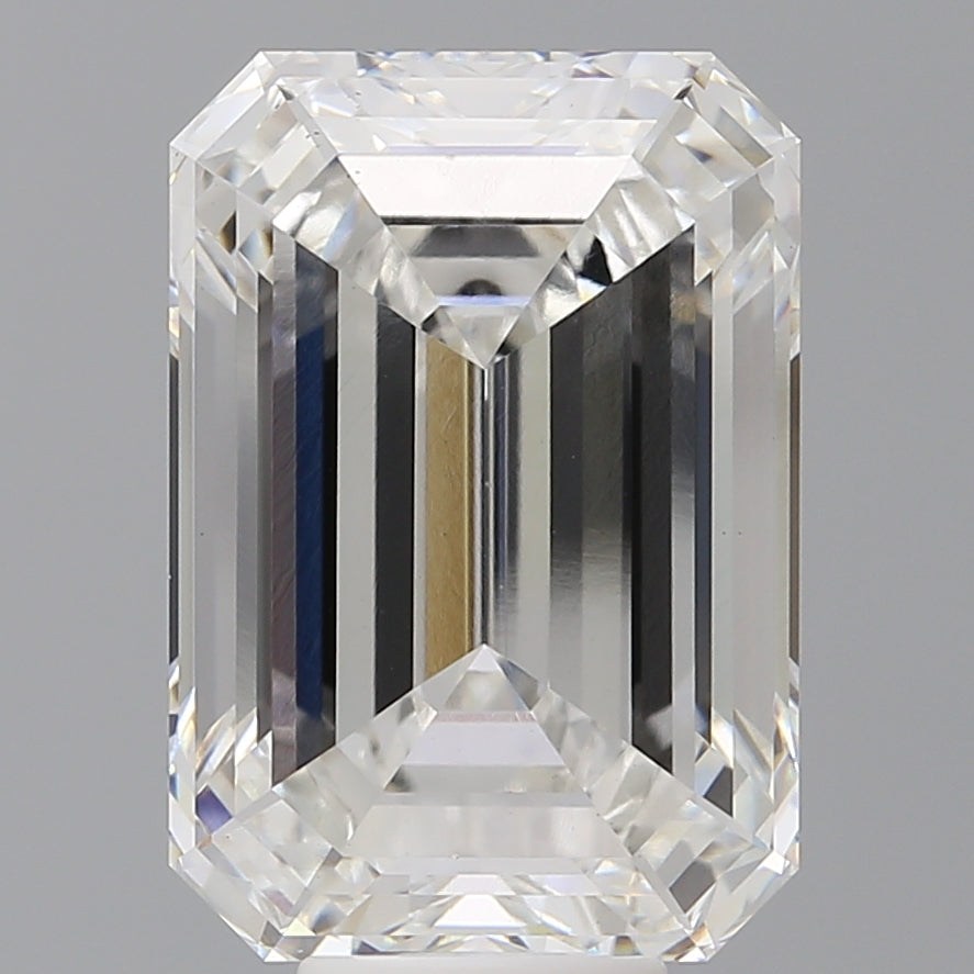 10.08 Carat Emerald Shaped, Ideal Cut, F Color, VS1 Clarity, IGI Certified Lab Grown Diamond