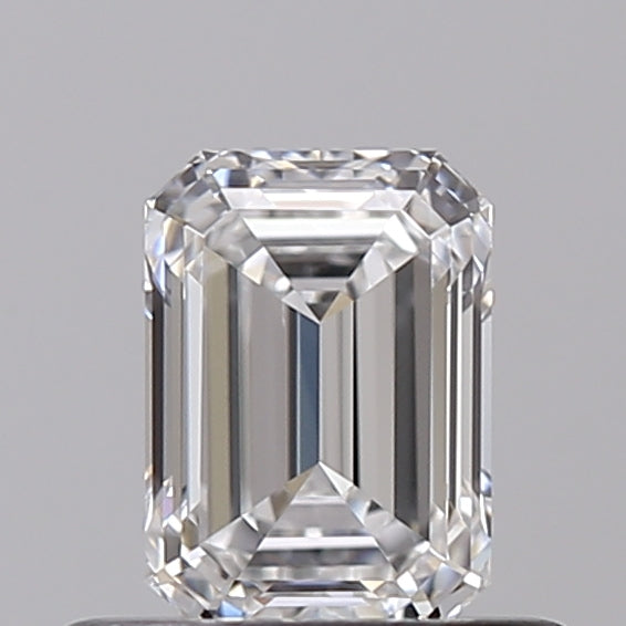 0.52 Carat Emerald Shaped, Ideal Cut, D Color, VVS2 Clarity, GIA Certified Lab Grown Diamond