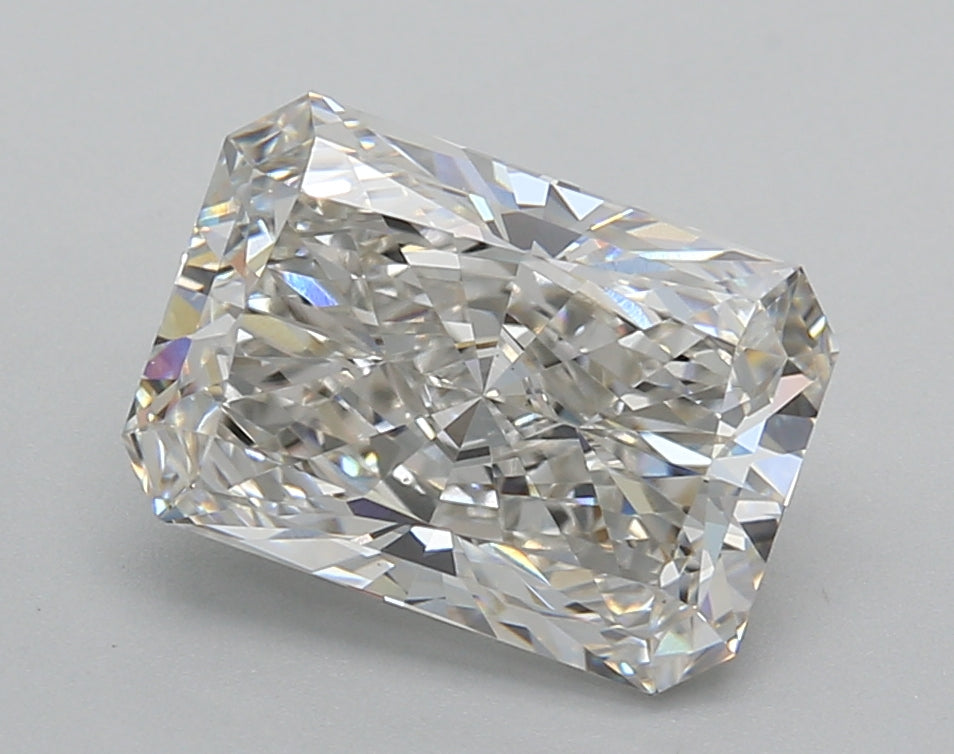 3.01 Carat Radiant Shaped, Excellent Cut, F Color, VVS2 Clarity, IGI Certified Lab Grown Diamond