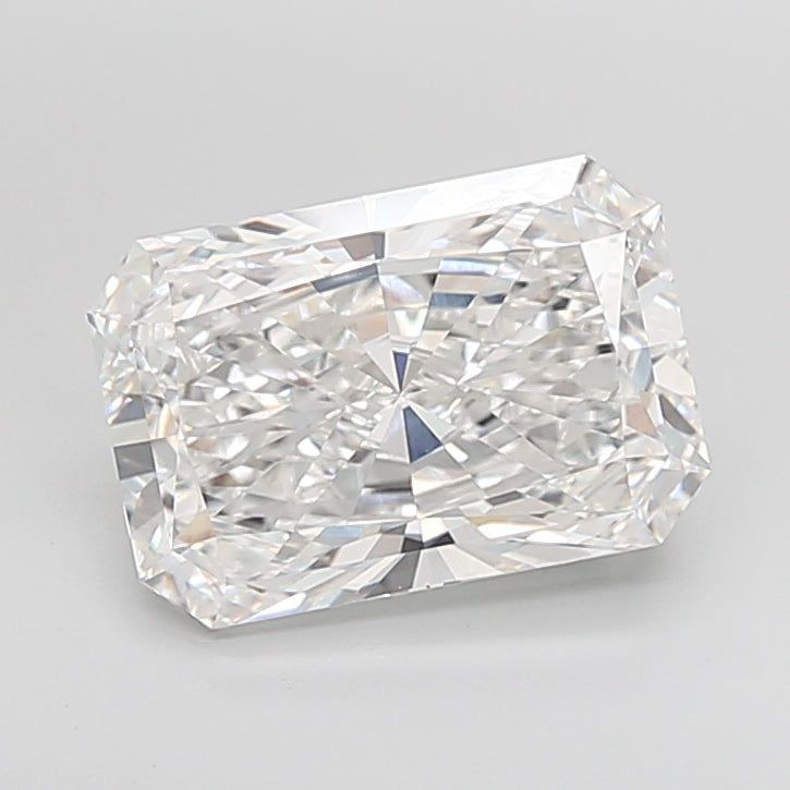 6.07 Carat Radiant Shaped, Ideal Cut, E Color, VVS2 Clarity, IGI Certified Lab Grown Diamond