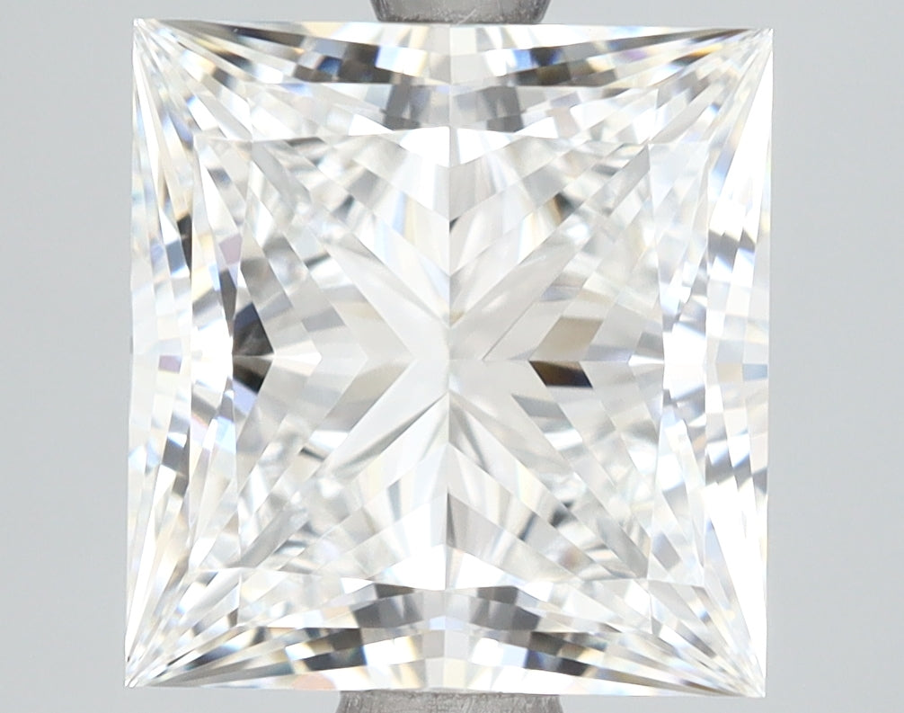 3.54 Carat Princess Shaped, Ideal Cut, F Color, VVS2 Clarity, IGI Certified Lab Grown Diamond