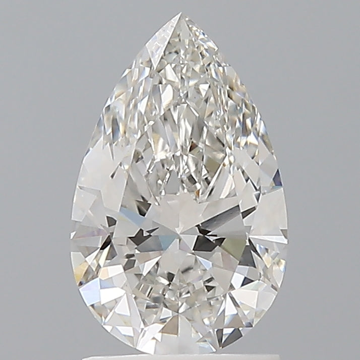 1.60 Carat Pear Shaped, Ideal Cut, F Color, VVS2 Clarity, IGI Certified Lab Grown Diamond