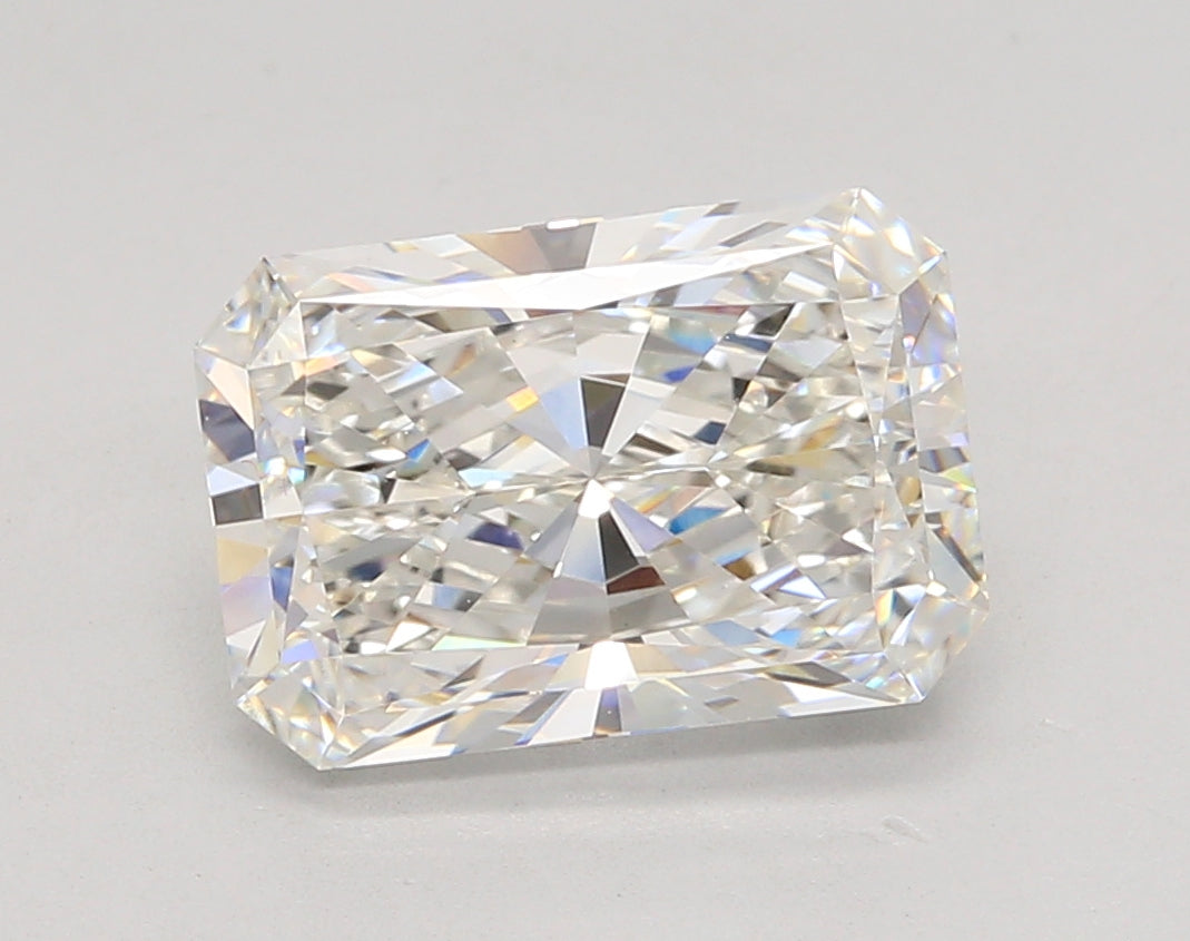 4.05 Carat Radiant Shaped, Ideal Cut, F Color, VVS2 Clarity, IGI Certified Lab Grown Diamond